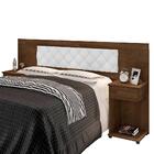 Cabeceira Cama Box Ajustável Malbec Com Capitonê Corino Branc