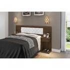 Cabeceira Cama Box Ajustável Malbec Com Capitonê Corino Branc