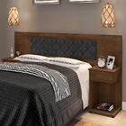 Cabeceira Cama Box Ajustável Malbec Com Capitonê Corino Preto