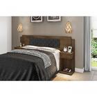 Cabeceira Cama Box Ajustável Malbec Com Capitonê Corino Preto