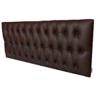 Cabeceira Cama Box Capitonê Vintage Corino Marrom  Solteiro 9