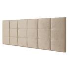 Cabeceira Cama Box Casal 1,40 Suspensa Bia Suede - Areia - Lo