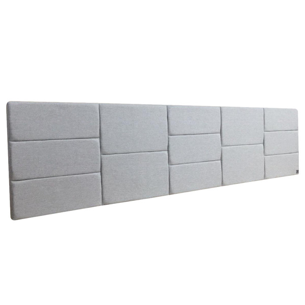 Cabeceira Cama Box Casal 13 Geométrico Alce Couch Linho Cinza