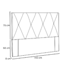 Cabeceira Cama Box Casal 140 Cm Aquilla Linho S04 - D'rossi -