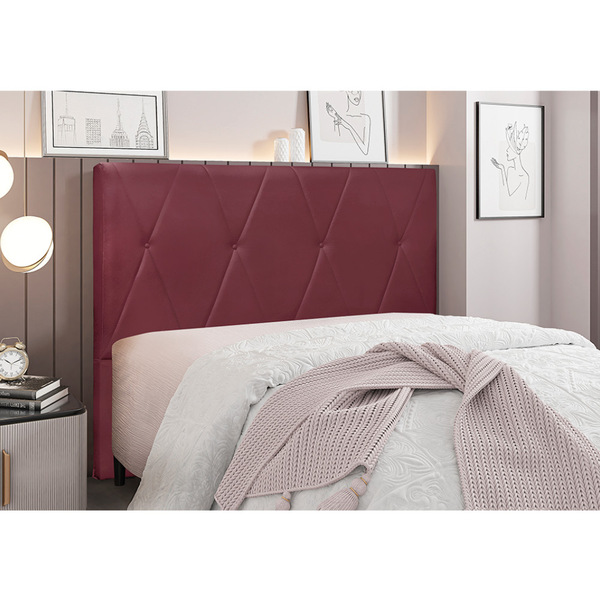 Cabeceira Cama Box Casal 140 Cm Aquilla Veludo S04 - D'rossi