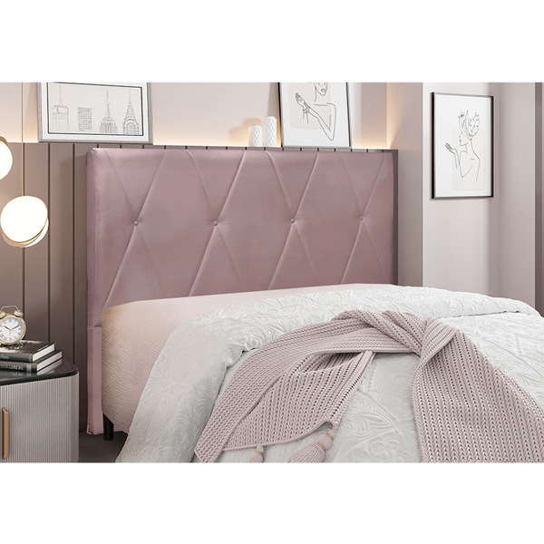 Cabeceira Cama Box Casal 140 Cm Aquilla Veludo S04 - D'rossi