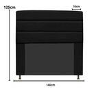 Cabeceira Cama Box Casal 140 Cm Argentina A01 Suede Preto