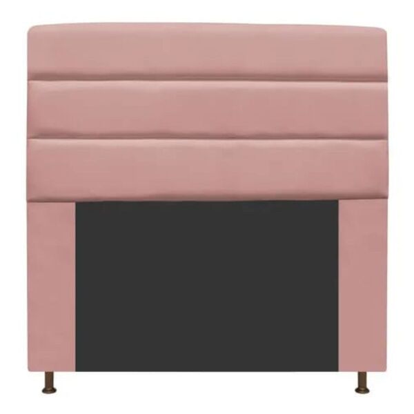 Cabeceira Cama Box Casal 140 Cm Argentina A01 Suede Rosê