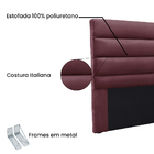 Cabeceira Cama Box Casal 140 Cm Arles Veludo Vinho S04 - D'ro