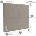 Cabeceira Cama Box Casal 140 Cm Aurora W01 Bouclê Bege - Lyam