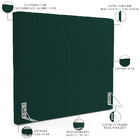 Cabeceira Cama Box Casal 140 Cm Aurora W01 Bouclê Verde - Lya