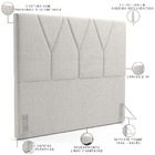 Cabeceira Cama Box Casal 140 Cm Aurora W01 Linho Champagne -