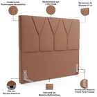 Cabeceira Cama Box Casal 140 Cm Aurora W01 Linho Rosê - Lyam