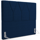 Cabeceira Cama Box Casal 140 Cm Aurora W01 Suede Azul Marinho