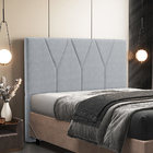 Cabeceira Cama Box Casal 140 Cm Aurora W01 Suede Cinza - Lyam
