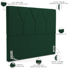 Cabeceira Cama Box Casal 140 Cm Aurora W01 Suede Verde Musgo