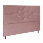Cabeceira Cama Box Casal 140 Cm Camboriú Suede Rosê