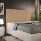 Cabeceira Cama Box Casal 140 Cm Dália W01 Bouclê Mostarda - L