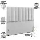 Cabeceira Cama Box Casal 140 Cm Dália W01 Facto Cinza Metaliz
