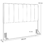 Cabeceira Cama Box Casal 140 Cm Dália W01 Suede Marrom - Lyam