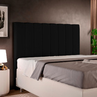 Cabeceira Cama Box Casal 140 Cm Dália W01 Suede Preto - Lyam