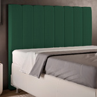 Cabeceira Cama Box Casal 140 Cm Dália W01 Suede Verde Musgo -