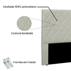 Cabeceira Cama Box Casal 140 Cm Dubai Veludo S04 - D'rossi -