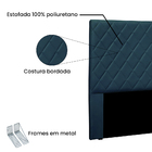 Cabeceira Cama Box Casal 140 Cm Dubai Veludo S04 - D'rossi -