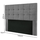 Cabeceira Cama Box Casal 140 Cm Estofada Cinza Julia Suede Am