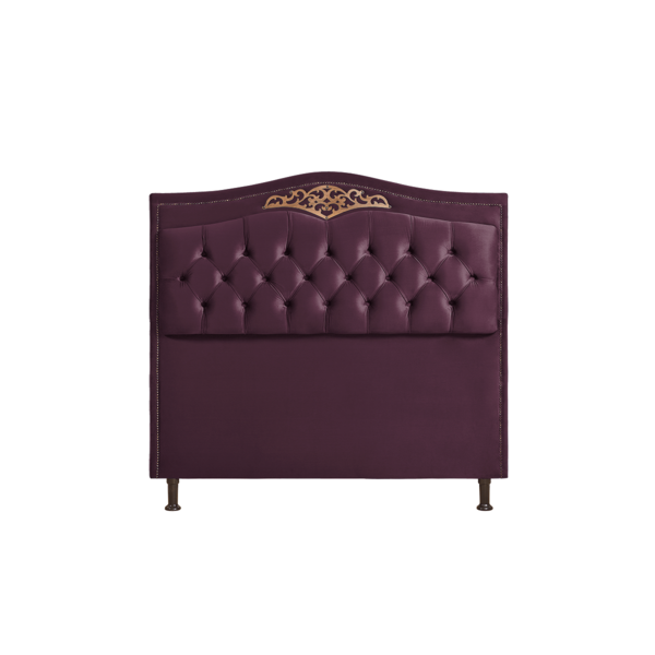 Cabeceira Cama Box Casal 140 Cm Estofada Luxor Roxo Holanda P