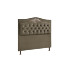 Cabeceira Cama Box Casal 140 Cm Estofada Veludo Marrom Castor