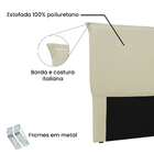 Cabeceira Cama Box Casal 140 Cm Garden Veludo Bege S04 - D'ro
