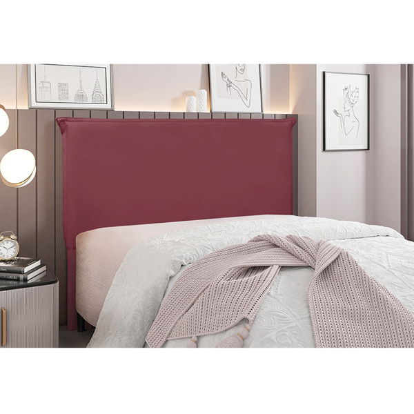 Cabeceira Cama Box Casal 140 Cm Garden Veludo S04 - D'rossi -