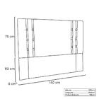Cabeceira Cama Box Casal 140 Cm Genova Linho Areia S04 - D'ro