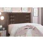 Cabeceira Cama Box Casal 140 Cm Gênova Veludo Marrom S04 - D'
