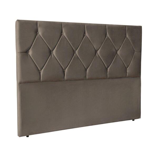 Cabeceira Cama Box Casal 140 Cm Julia -marrom Suede