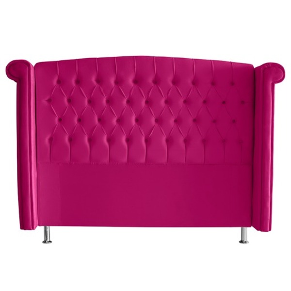 Cabeceira Cama Box Casal 140 Cm Malibu Rosa Pink Dimazza Móve