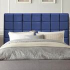 Cabeceira Cama Box Casal 140 Cm Mariana Veludo Azul Marinho