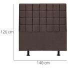 Cabeceira Cama Box Casal 140 Cm Mariana Veludo Marrom