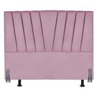 Cabeceira Cama Box Casal 140 Cm Noah Em Suede Com Frame Rosa