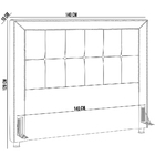 Cabeceira Cama Box Casal 140 Cm P05 Atenas Corino Marrom - Ly