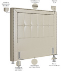 Cabeceira Cama Box Casal 140 Cm P05 Atenas Facto Dunas Pérola