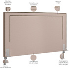 Cabeceira Cama Box Casal 140 Cm P05 Berlim Linho Bege - Lyam