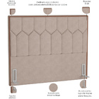 Cabeceira Cama Box Casal 140 Cm P05 Londres Linho Bege Escuro