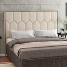 Cabeceira Cama Box Casal 140 Cm P05 Londres Linho Creme - Lya