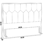 Cabeceira Cama Box Casal 140 Cm P05 Londres Veludo Bege - Lya