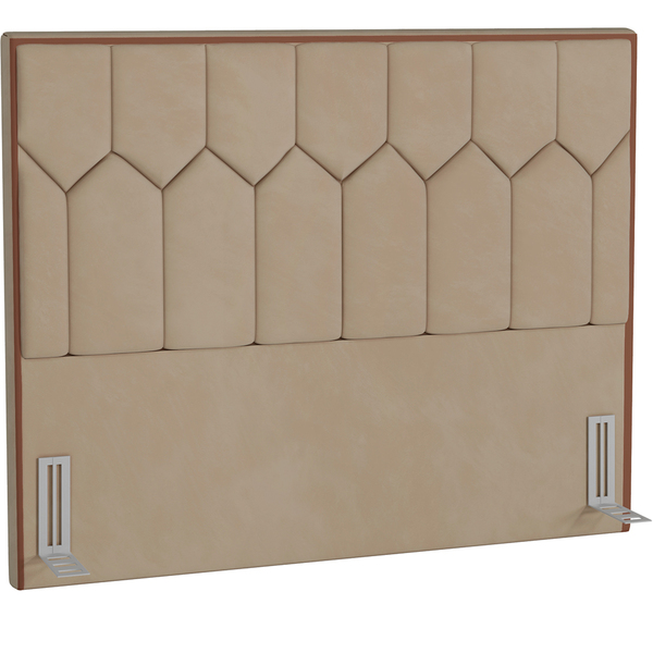 Cabeceira Cama Box Casal 140 Cm P05 Londres Veludo Bege - Lya