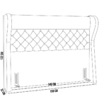 Cabeceira Cama Box Casal 140 Cm P05 Madrid Bouclê Creme - Lya