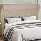 Cabeceira Cama Box Casal 140 Cm P05 Madrid Linho Bege Escuro