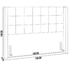 Cabeceira Cama Box Casal 140 Cm P05 Paris Veludo Azul Marinho